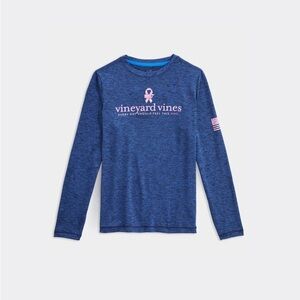 ❄️ Vineyard Vines | Breast Cancer Awareness Camo L/S Harbor Performance Tee S